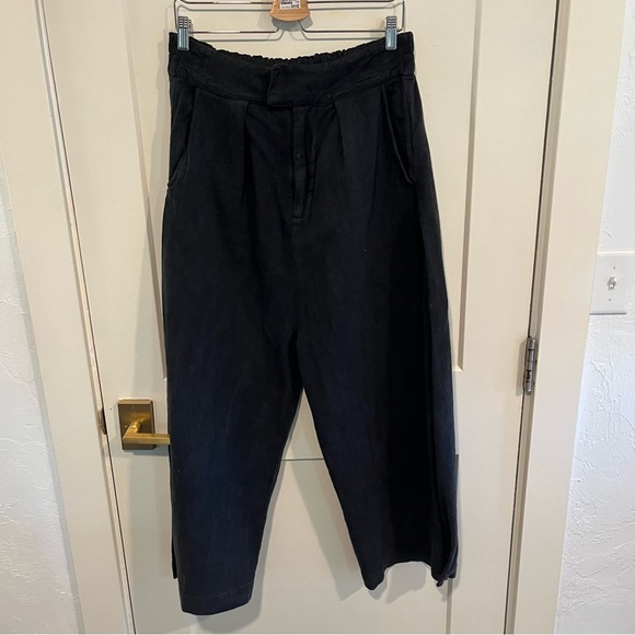 Free People Cool Harbor Wide Leg Barrel Gray Pants Medium - Picture 3 of 14